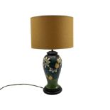Moorcroft 'Passion Flower' pattern table lamp with shade