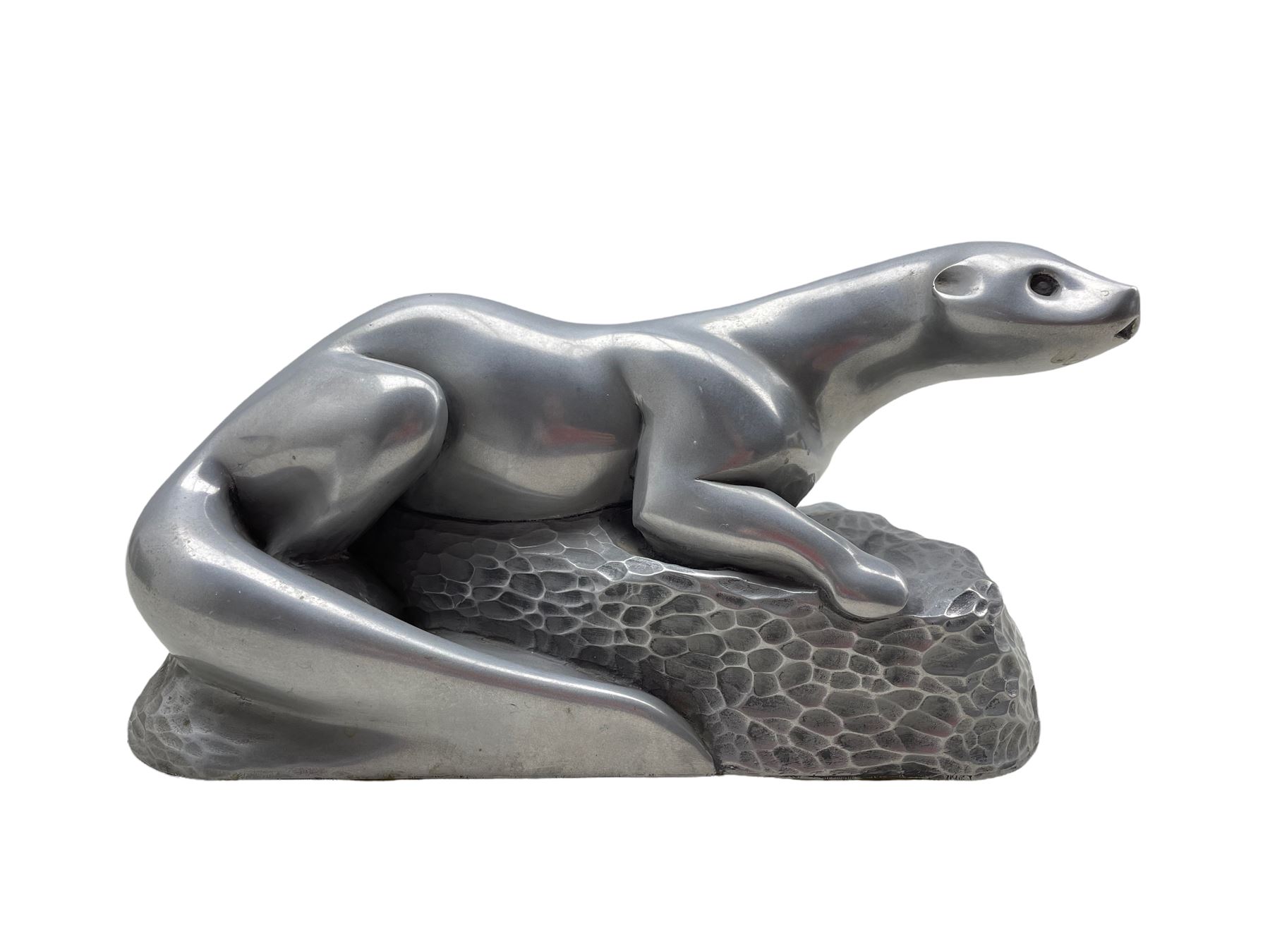'The Fisher Collection' silvered model of an Otter by Richard Fisher