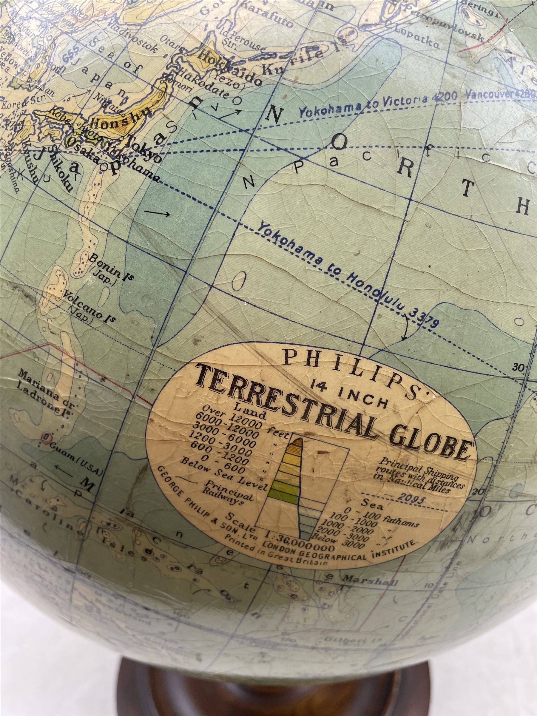 Phillips 14 Inch Terrestrial Globe by George Philip & Son Ltd for the London Geographical Institute - Image 4 of 4