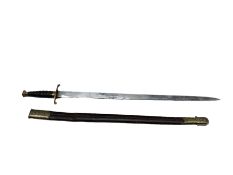 19th century English sword with plain blade