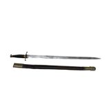 19th century English sword with plain blade