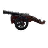 19th/ early 20th century Chinese style patinated bronze model of a cannon