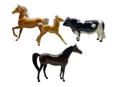 Beswick Palomino Horse and foal