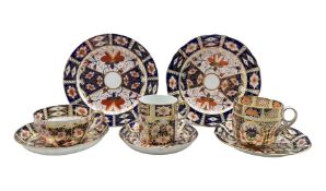 Royal Crown Derby Imari 2451 pattern tea wares comprising a coffee can and saucer
