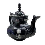 Bargeware teapot applied with floral sprigs