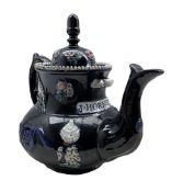 Bargeware teapot applied with floral sprigs