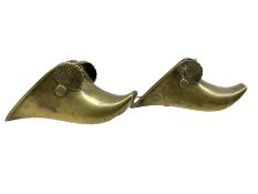 Pair of 19th/ early 20th century bronze slipper stirrups