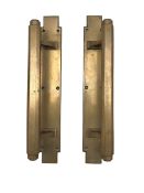 Pair of Art Deco bronze door handle pulls