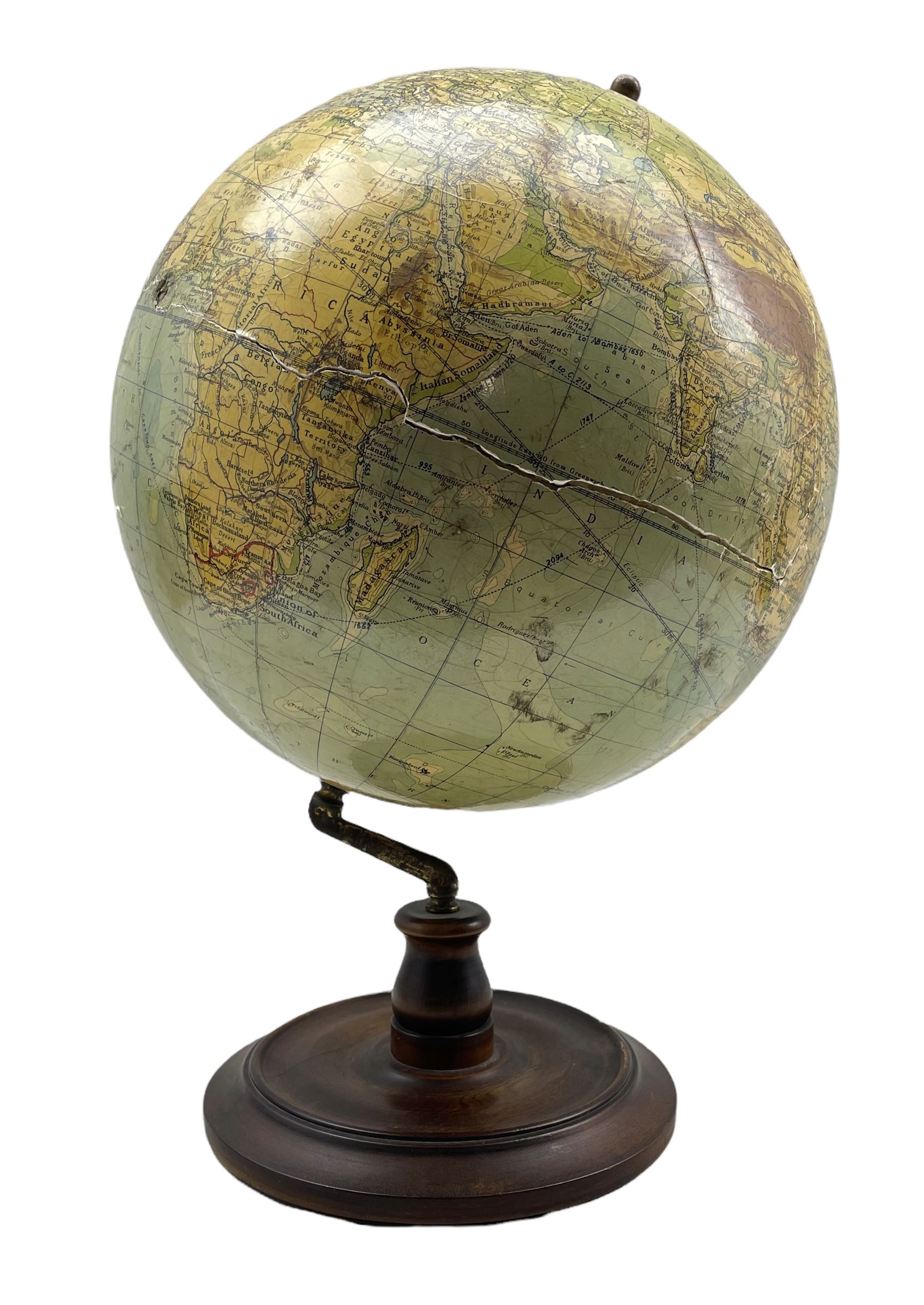 Phillips 14 Inch Terrestrial Globe by George Philip & Son Ltd for the London Geographical Institute