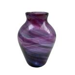1930's Hartley Wood 'Antique Glass' streaky amethyst glass vase