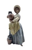 Lladro Gres figure 'In Search of Water' No2357 designed by Salvator Debon H38cm