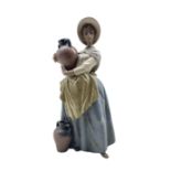 Lladro Gres figure 'In Search of Water' No2357 designed by Salvator Debon H38cm