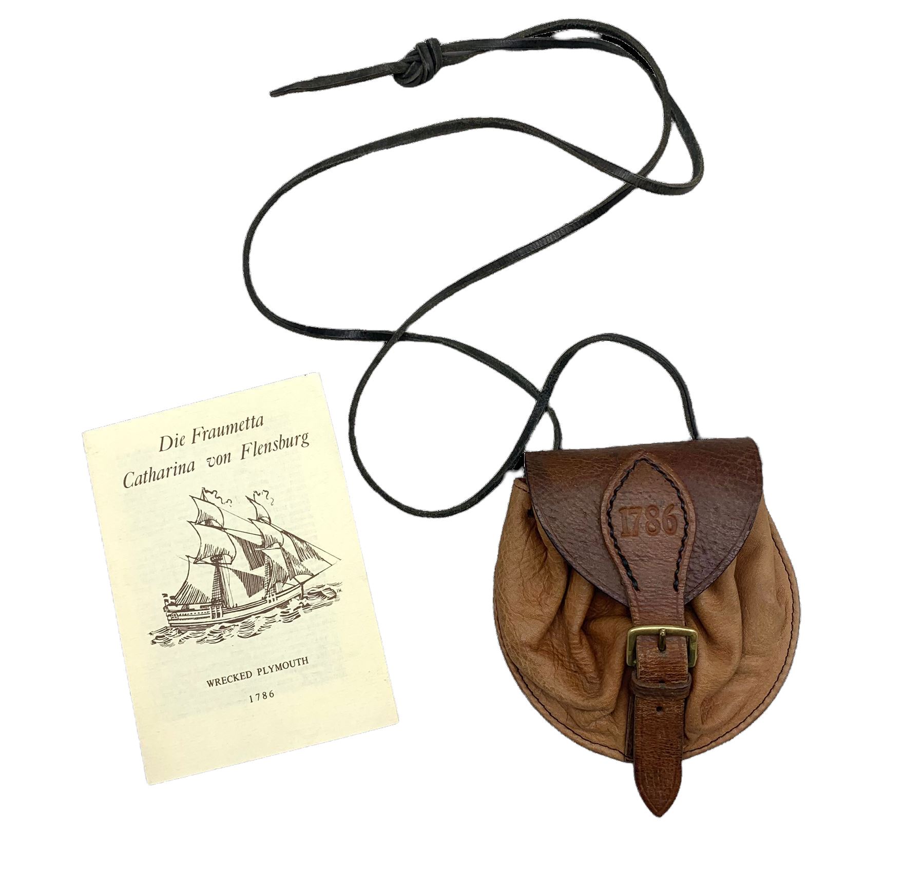 Coin purse produced from leather recovered from the cargo of the Brigantine "Die Fraumetta Catharina