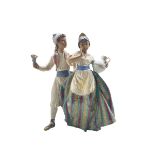 Lladro Gres figure group 'Valencian Courtship' No2239 designed by Regino Torrijos H30cm