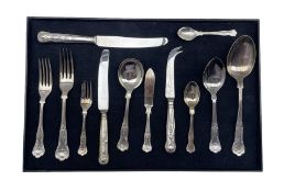 Matched table service of Kings pattern cutlery