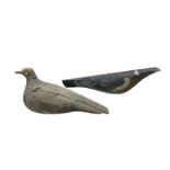 Carved and painted wooden Decoy pigeon