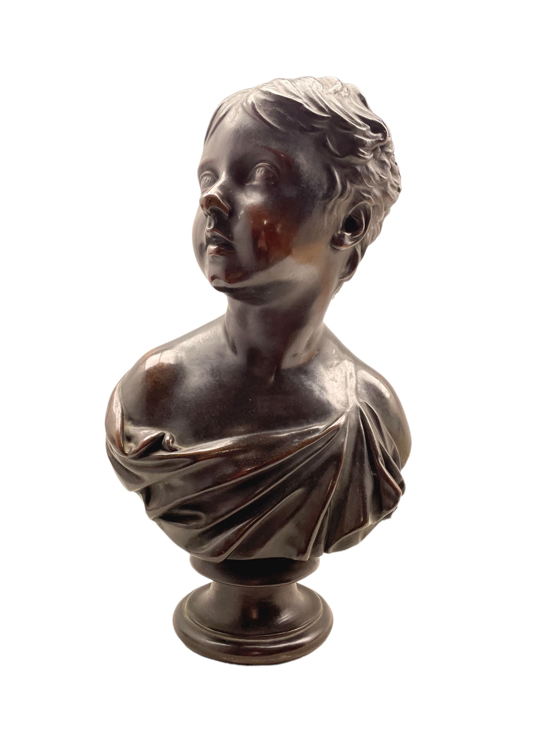 Bronzed bust by William Behnes (1795-1864) of London H54cm - possibly young Queen Victoria -In 1837