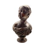Bronzed bust by William Behnes (1795-1864) of London H54cm - possibly young Queen Victoria -In 1837