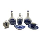 Royal Copenhagen porcelain to include a decanter and stopper