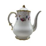 Royal Crown Derby 'Royal Antoinette' pattern coffee pot and cover