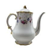 Royal Crown Derby 'Royal Antoinette' pattern coffee pot and cover