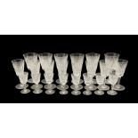 Part suite of Waterford Alana pattern drinking glasses comprising six claret glasses