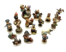 Collection of Goebel figures including post boy