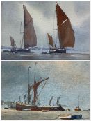 Sidney Cardew (British 1931-):Thames Sailing Barges