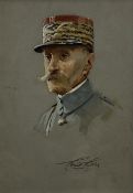 Cecil Cutler (British 1886-1934): Marshall Foch