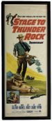 Rare Vintage Western Movie Advertising Poster: 'Stage to Thunder Rock'