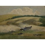 Fred Stratton (British 1870-1960): Ploughing Landscape