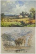 English School (early 20th century): Farm Landscape