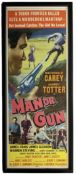Rare Vintage Western Movie Advertising Poster: 'Man or Gun'