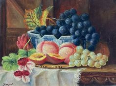 English School (20th century): Still Life of Fruit