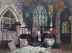 Attrib. Margaret Rayner (British 1837-1920): Baron's Chapel at Haddon Hall