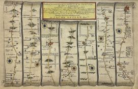 John Ogilby (British 1600-1676): 'The Road from London to Norwich