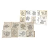 Large collection mid 19th century maps from 'A new and Comprehensive Gazetter of England and Wales'