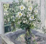 Norma Jameson (British 1933-): Still Life of Lilies on a Ledge