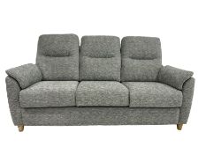 G-Plan - three seat sofa upholstered in grey fabric