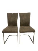 Barker and Stonehouse - set five dining chairs upholstered in faux suede