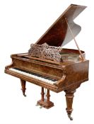 Early 20th century 5'9" boudoir grand piano manufactured by Ferdinand Thürmer in Meißen-Zscheila