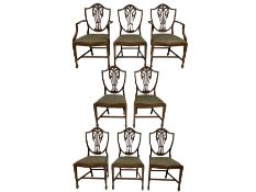 Set eight (6+2) regency design dining chairs