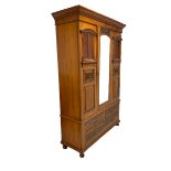 Edwardian walnut wardrobe