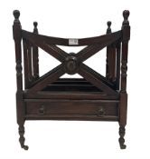 Regency style hardwood canterbury