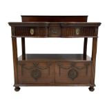 Maple & Co. - late Victorian walnut buffet sideboard