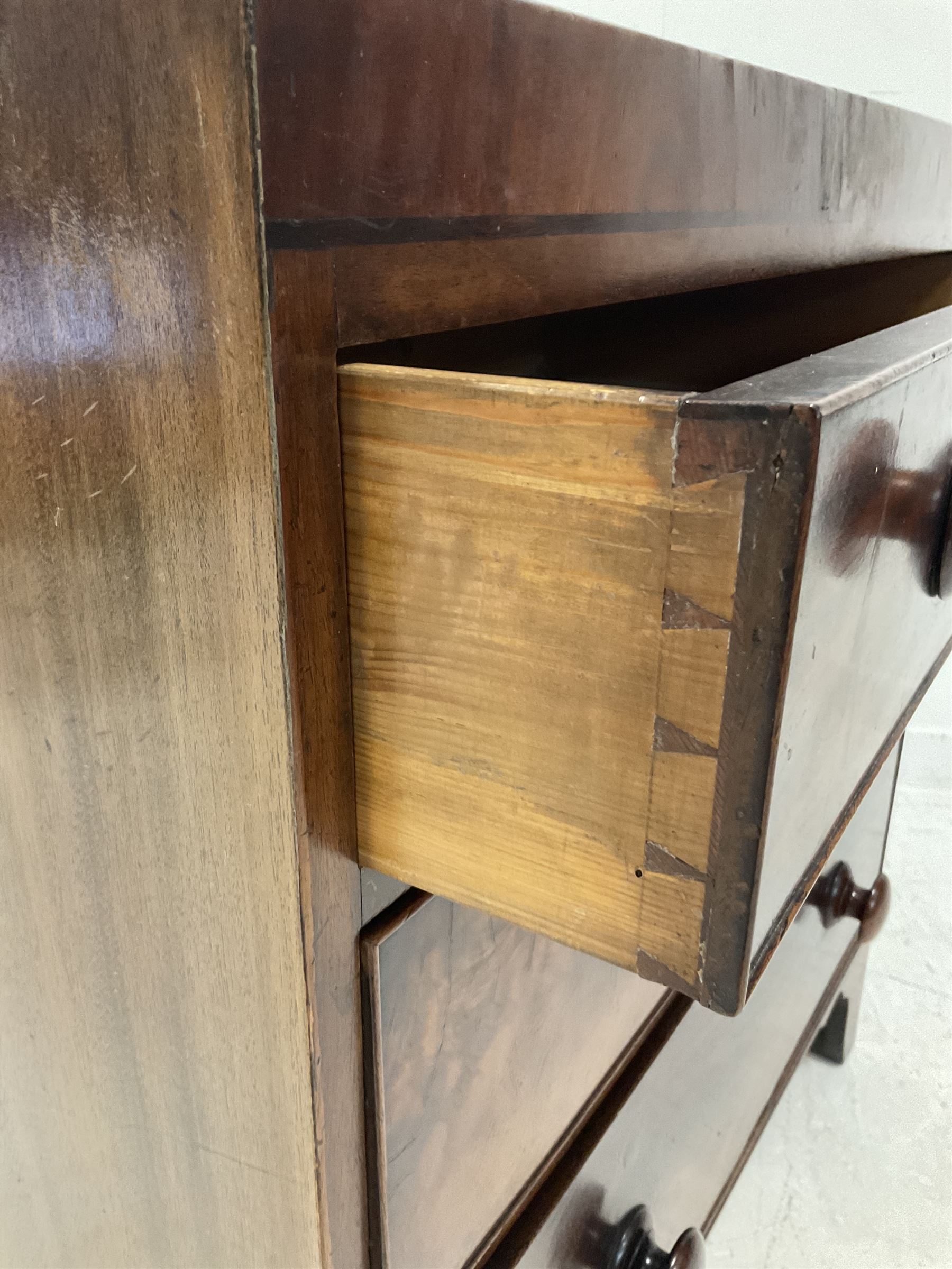 19th century mahogany chest - Image 3 of 4