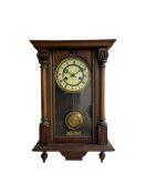 A German eight-day spring driven wall clock with a HAC movement sounding the hours and half hours on