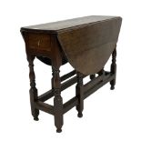 18th century oak drop leaf table