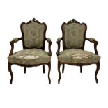 Pair of Victorian armchairs