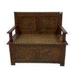 20th century oak settle